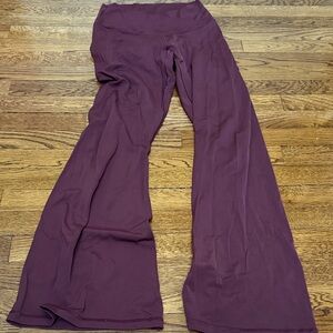 Women's maroon flare pants